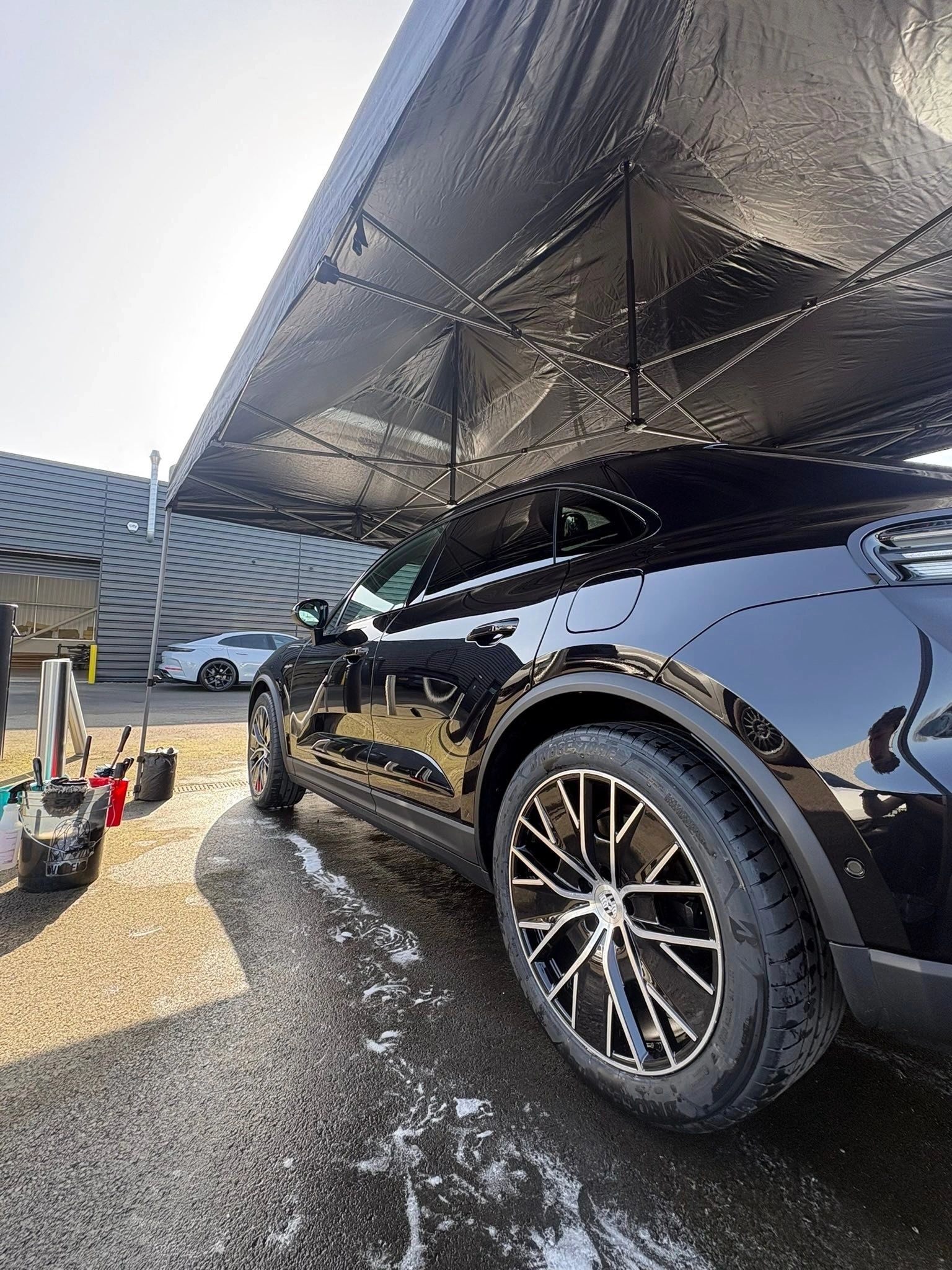 Regular car maintenance wash and detail